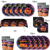 Neon Halloween Disposable Tableware Set thumbnail 4