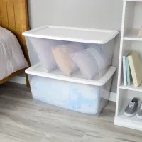 90 Quart Clear Storage Bin with Lid thumbnail 4