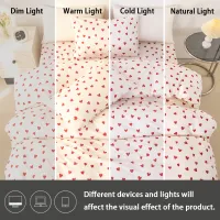 Red Heart Duvet Cover Set 3-Piece thumbnail 5