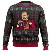 Leo DiCaprio Meme Ugly Christmas Sweater thumbnail 5