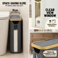 Slim Toilet Paper Basket Organizer thumbnail 3