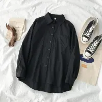 Japanese Loose White Pocket Blouse thumbnail 4