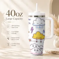 Weather Cartoon Vacuum Flask 40oz thumbnail 2
