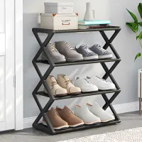 4-Tier X-Type Shoe Storage Rack thumbnail 3