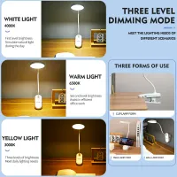 USB LED Clip On Desk Lamp with Gooseneck thumbnail 5