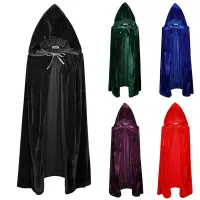 Gothic Velvet Hooded Halloween Cloak thumbnail 1