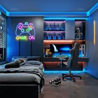 Gamer Neon LED Sign - Game On thumbnail 5