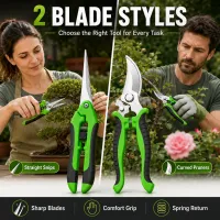 2Pcs Pruning Shears Set Stainless Steel thumbnail 4