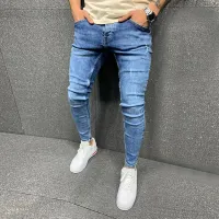 Men's Black Skinny Jogger Jeans thumbnail 5
