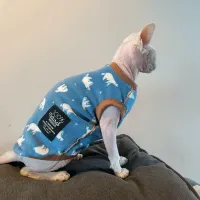 Sky Blue Fleece Cat Sweater Jumpsuit thumbnail 4
