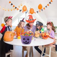 Halloween Pumpkin Candy Bucket Basket thumbnail 5