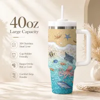 Underwater World Animals 40oz Tumbler thumbnail 2