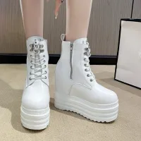 Punk Platform Wedge Gothic Boots thumbnail 6
