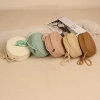 Summer Round Straw Crossbody Bag thumbnail 4