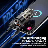 Toocki 60W Fast Car Charger PD thumbnail 2