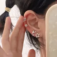 Hollow Pentagram Stud Earrings thumbnail 4