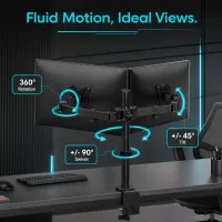 Dual Monitor Stand Adjustable Desk Mount thumbnail 5