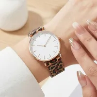 Leopard Print Mesh Watch for Women thumbnail 5