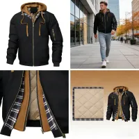 Men's Winter Warm Hooded Windbreaker Jacket thumbnail 5