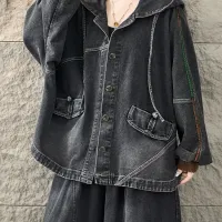 Women's Oversized Hooded Denim Jacket thumbnail 5