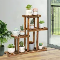 6-Tier Wood Plant Stand thumbnail 2