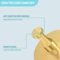 No Damage Aluminum Adhesive Hooks thumbnail 6