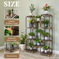 10-Tier Wood Plant Stand thumbnail 4