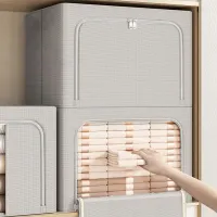 Zippered Foldable Clothes Storage Box thumbnail 6
