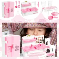 Pink Mini Dollhouse Furniture Set thumbnail 5
