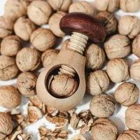 Mushroom-Shaped Wooden Nutcracker thumbnail 3