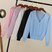 Women's Cropped Korean Cardigan thumbnail 4