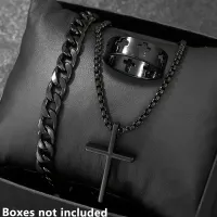 3-Piece Cross Jewelry Gift Set for Men & Women thumbnail 1