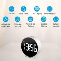 LED Digital Alarm Clock Dual Time Display thumbnail 2