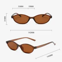 Retro Oval Cat-Eye Sunglasses thumbnail 6