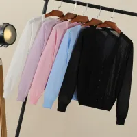 Women's Cropped Korean Cardigan thumbnail 5