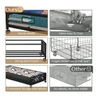 2-Pack Rolling Under Bed Storage Bins thumbnail 2