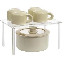 Acrylic Cabinet Organizer Shelf Risers thumbnail 1
