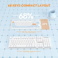 AJAZZ AKL680 68-Key RGB Mechanical Keyboard thumbnail 4