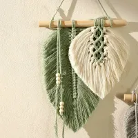 Boho Macrame Leaf Wall Hanging thumbnail 2