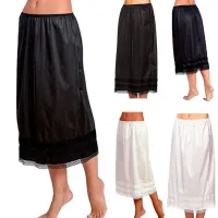 Satin Half Slip with Lace Trim thumbnail 2