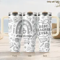 Teacher Doodles Vacuum Flask 40oz thumbnail 1