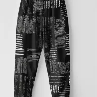 Striped Slim Fit Joggers with Pockets thumbnail 5