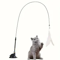 Cat Teaser Toy with Bell & Feather Wand thumbnail 1