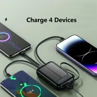 50000mAh Solar Power Bank with Cables thumbnail 4