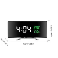 Curved LED Alarm Clock with Temp/Humidity thumbnail 4