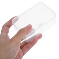 Transparent Plastic Storage Box Rectangular Small Container Clear Organizer Hinged Lid Stackable Storage Bin for Small Parts thumbnail 5