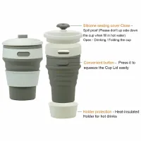 Collapsible Silicone Travel Mug 350ml thumbnail 3