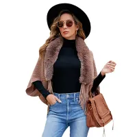 Fur Collar Shawl Cardigan Coat thumbnail 5