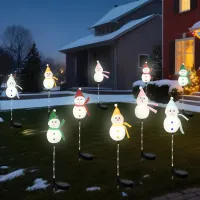 Snowman Solar LED Stake Lights thumbnail 5