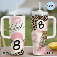 Pink Leopard Print Insulated Tumbler thumbnail 3